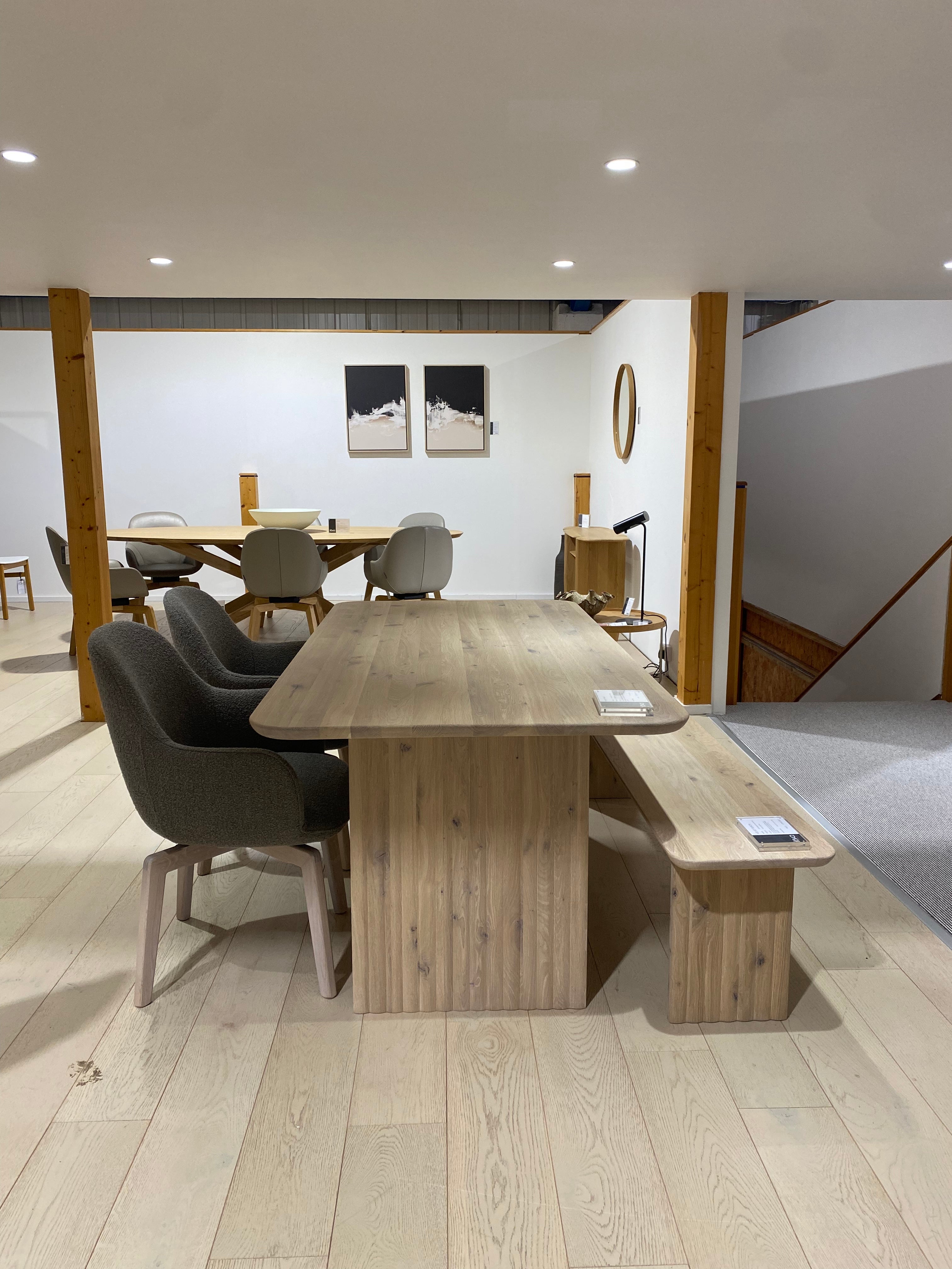 Ex Display Kristensen & Kristensen Velvet Table & Bench Set