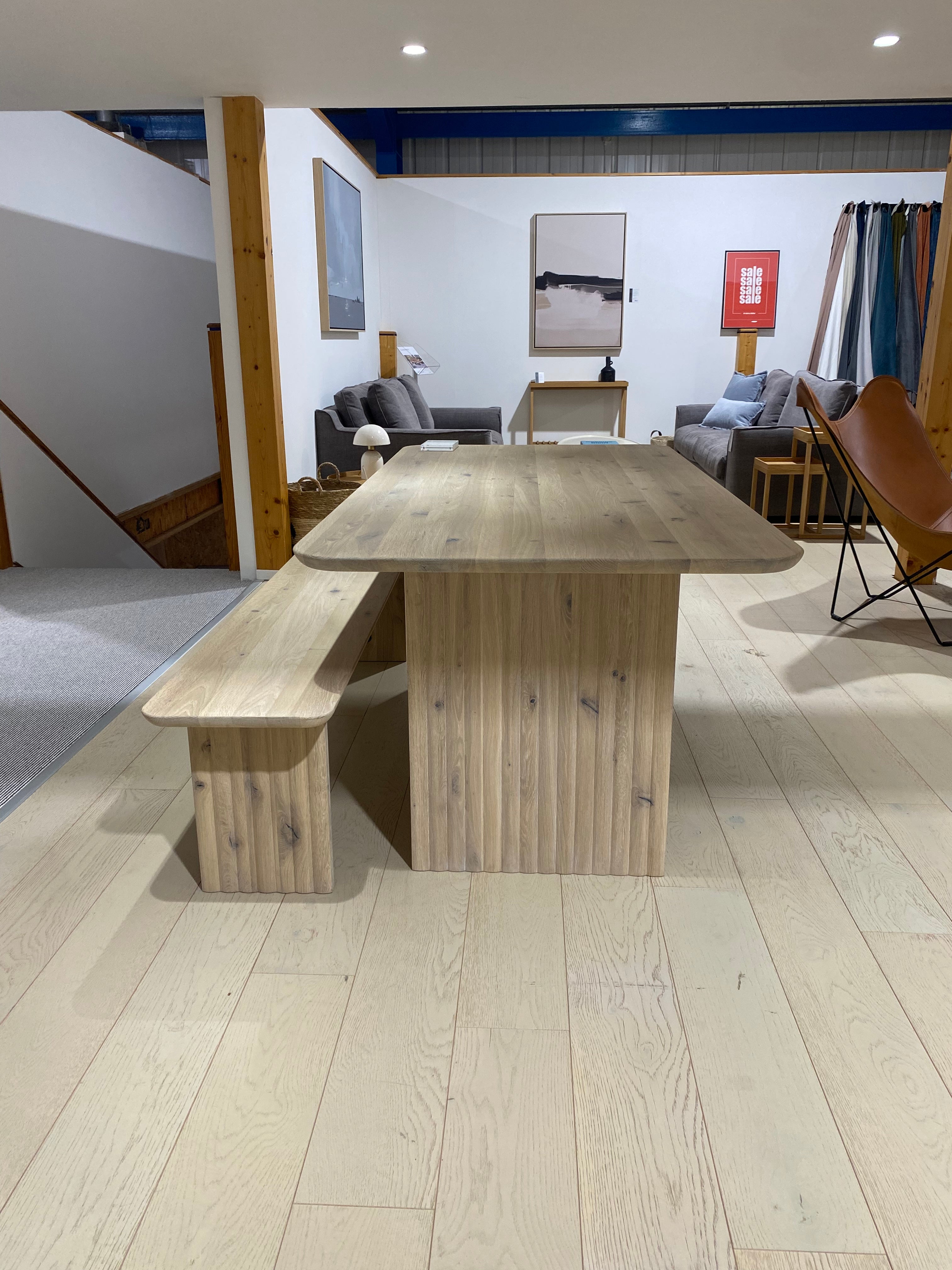 Ex Display Kristensen & Kristensen Velvet Table & Bench Set