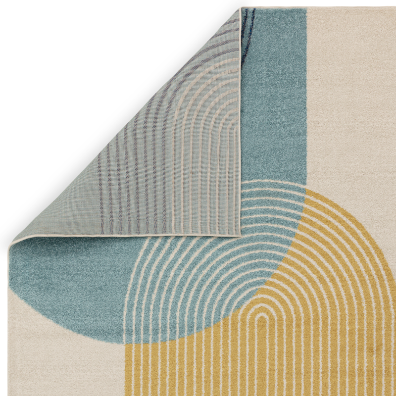 Asiatic Muse Yellow and Blue Retro Rug