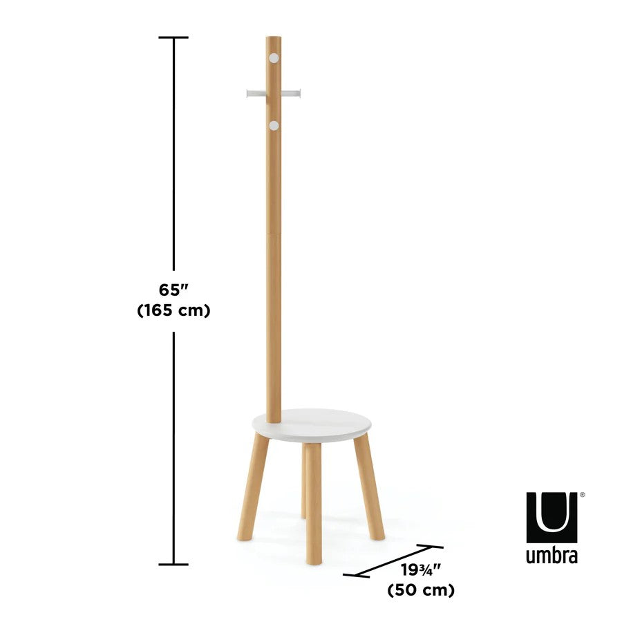 Umbra Pillar Coat Stand with Stool