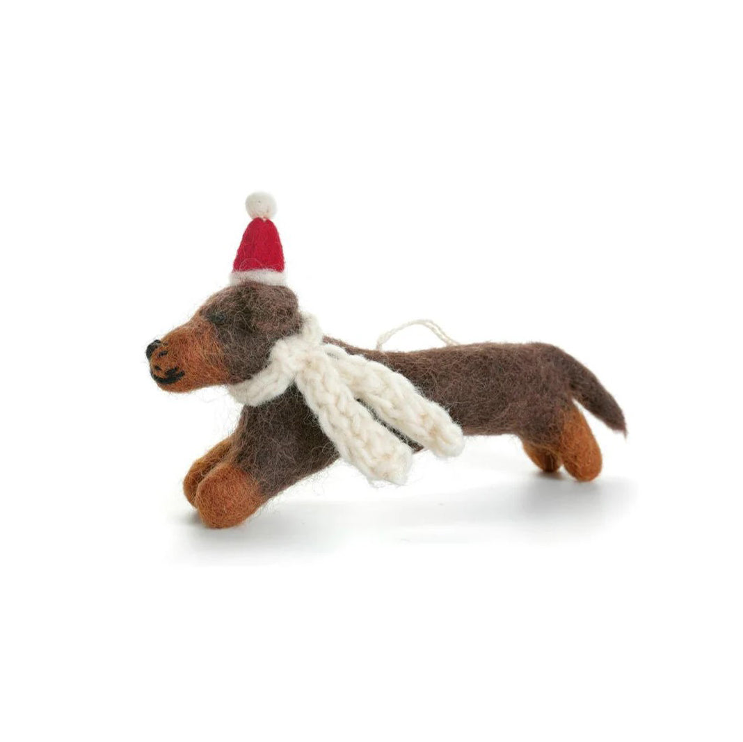 Amica Sausage Dog with Hat & Scarf