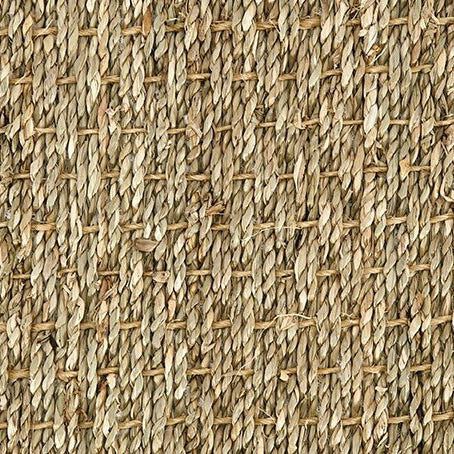 Seagrass Original Natural carpet swatch showcasing a rustic, handwoven texture with chunky braided strands in organic beige and green tones – ideal for durable, natural floor coverings in relaxed interiors.