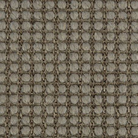Sisool Tric Slate carpet swatch showcasing a grid-like woven texture in earthy slate tones, combining natural wool and sisal fibres for a durable, tactile finish.