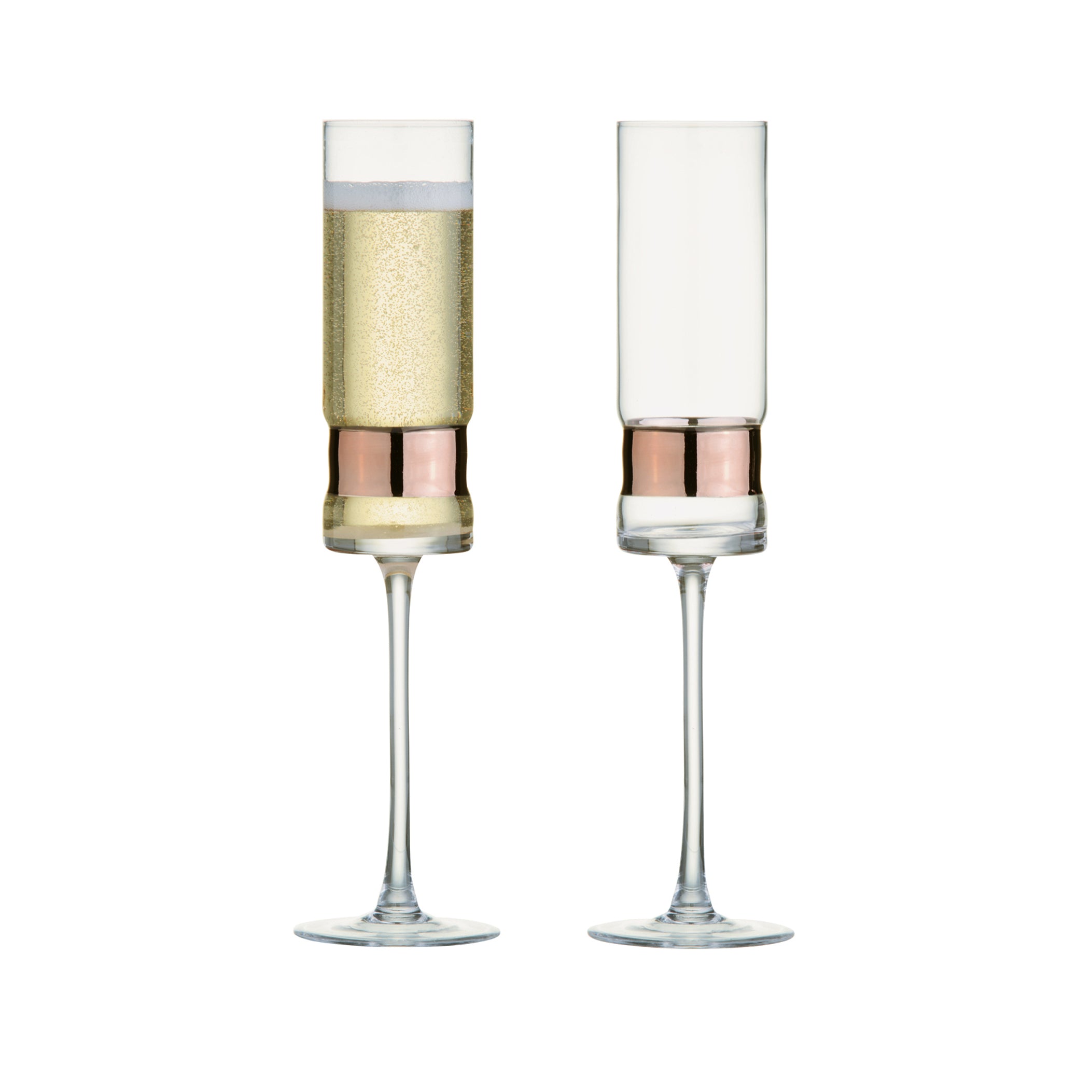 DRH Set of 2 Soho Bronze Champagne Flutes