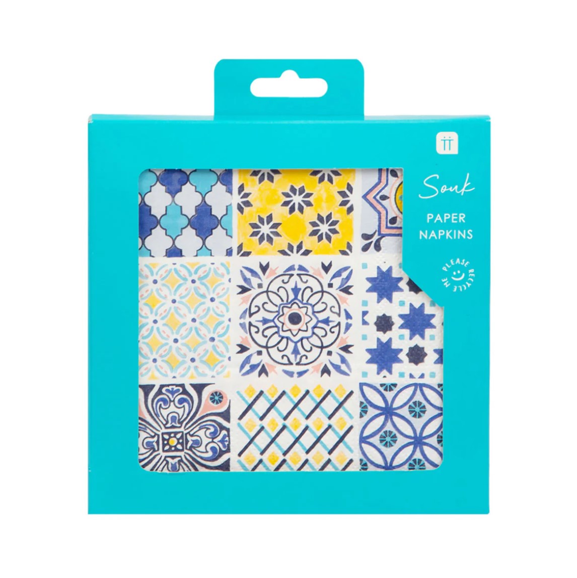 Moroccan Blue Souk Eco Recycled Napkins