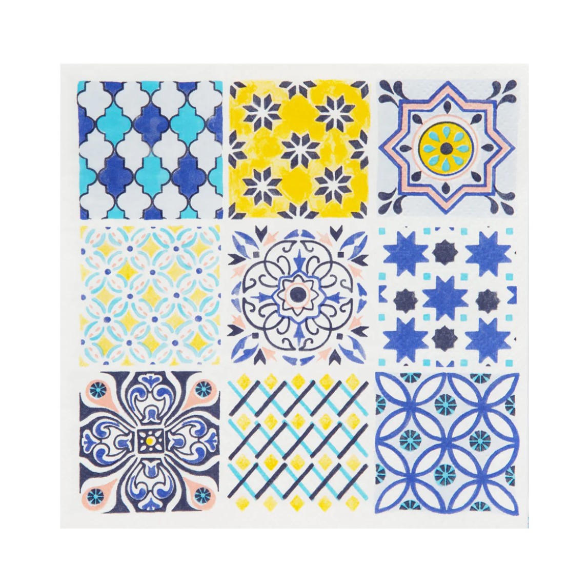 Moroccan Blue Souk Eco Recycled Napkins
