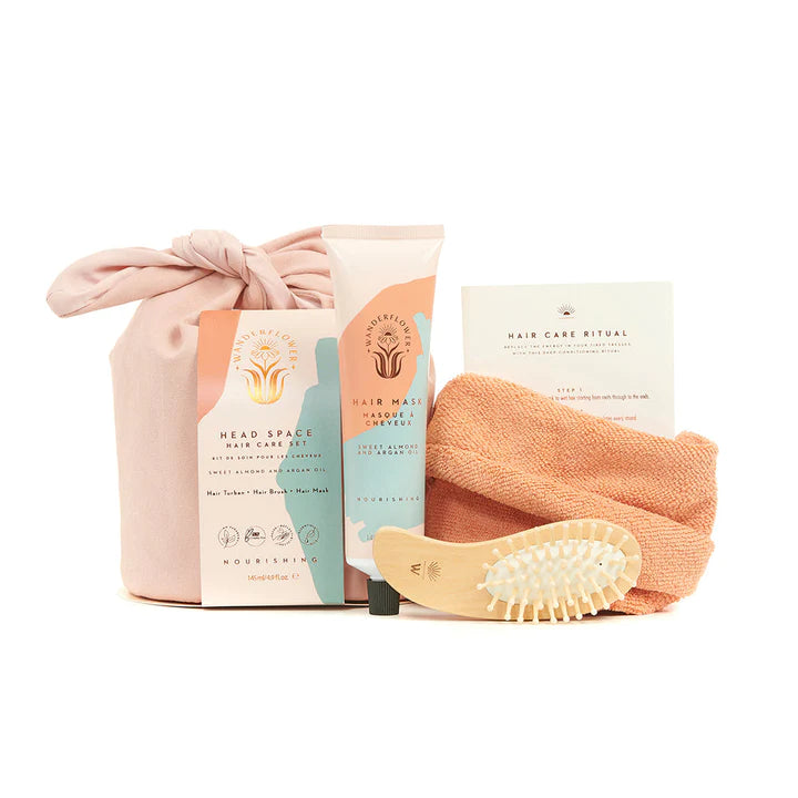 Wanderflower Head Space Hair Care Set -sweet almond & argan oil - Nourishing