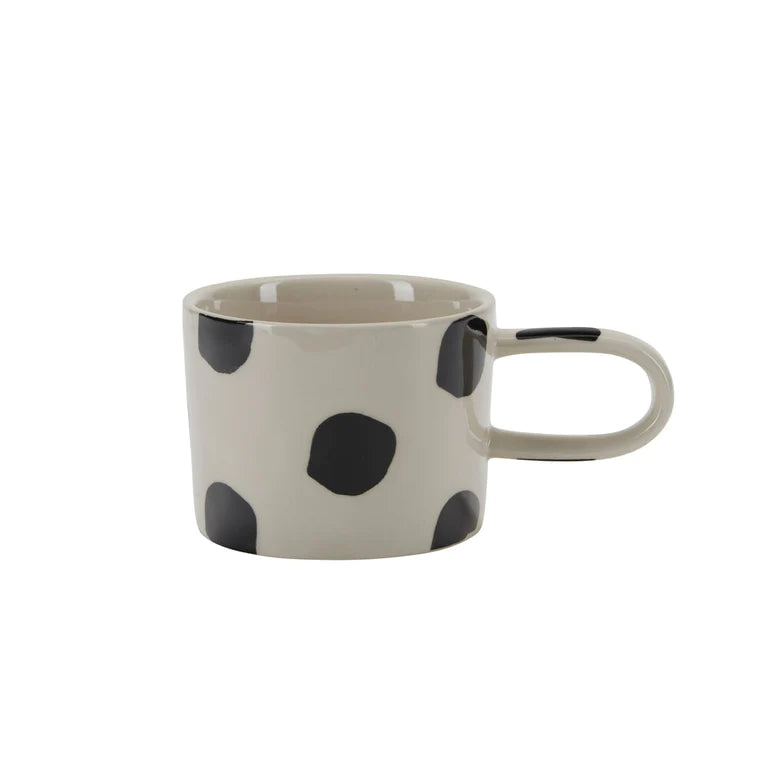 Bahne Mug with Black and White dots