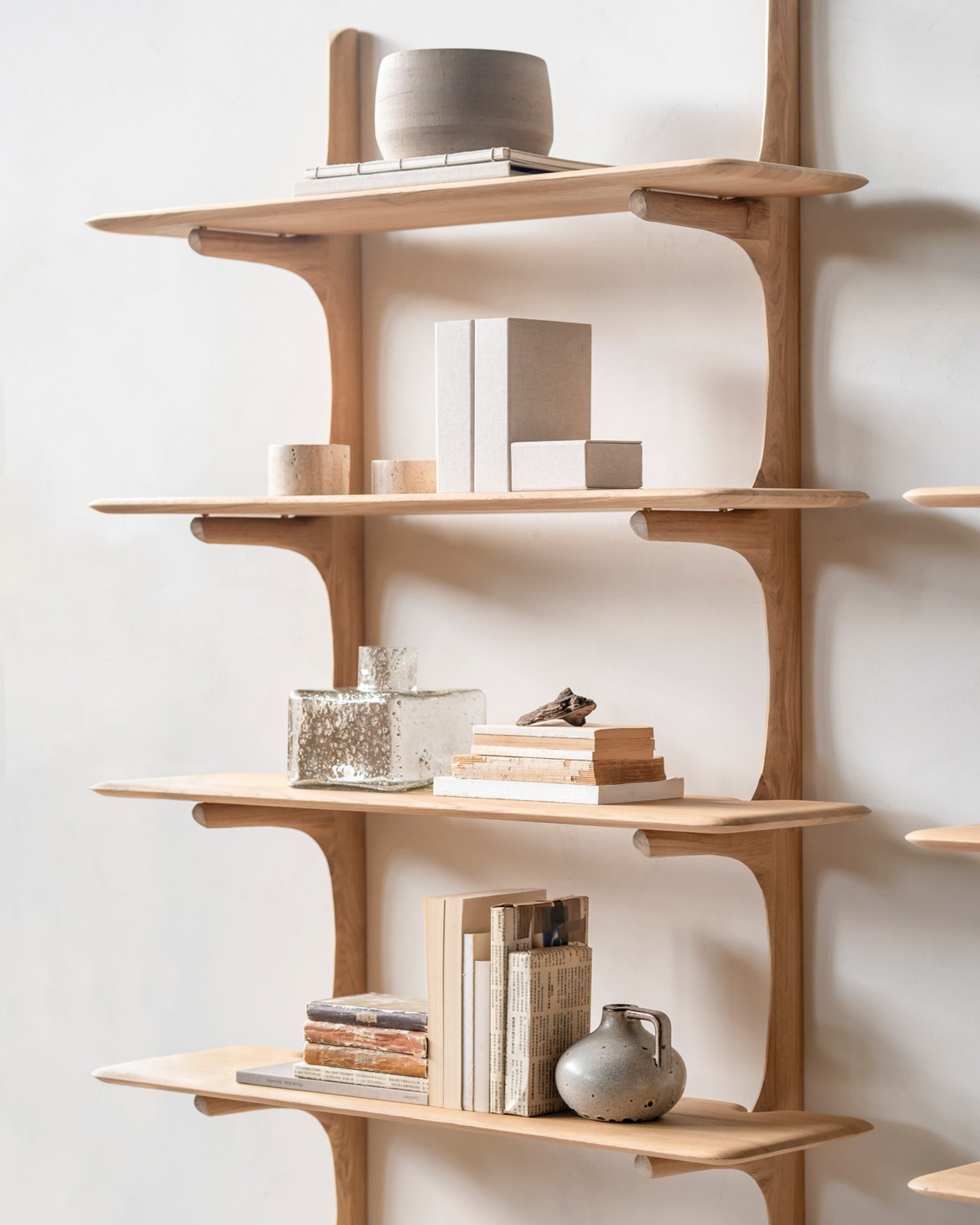 Ethnicraft PI Wall Shelf 5 Shelves