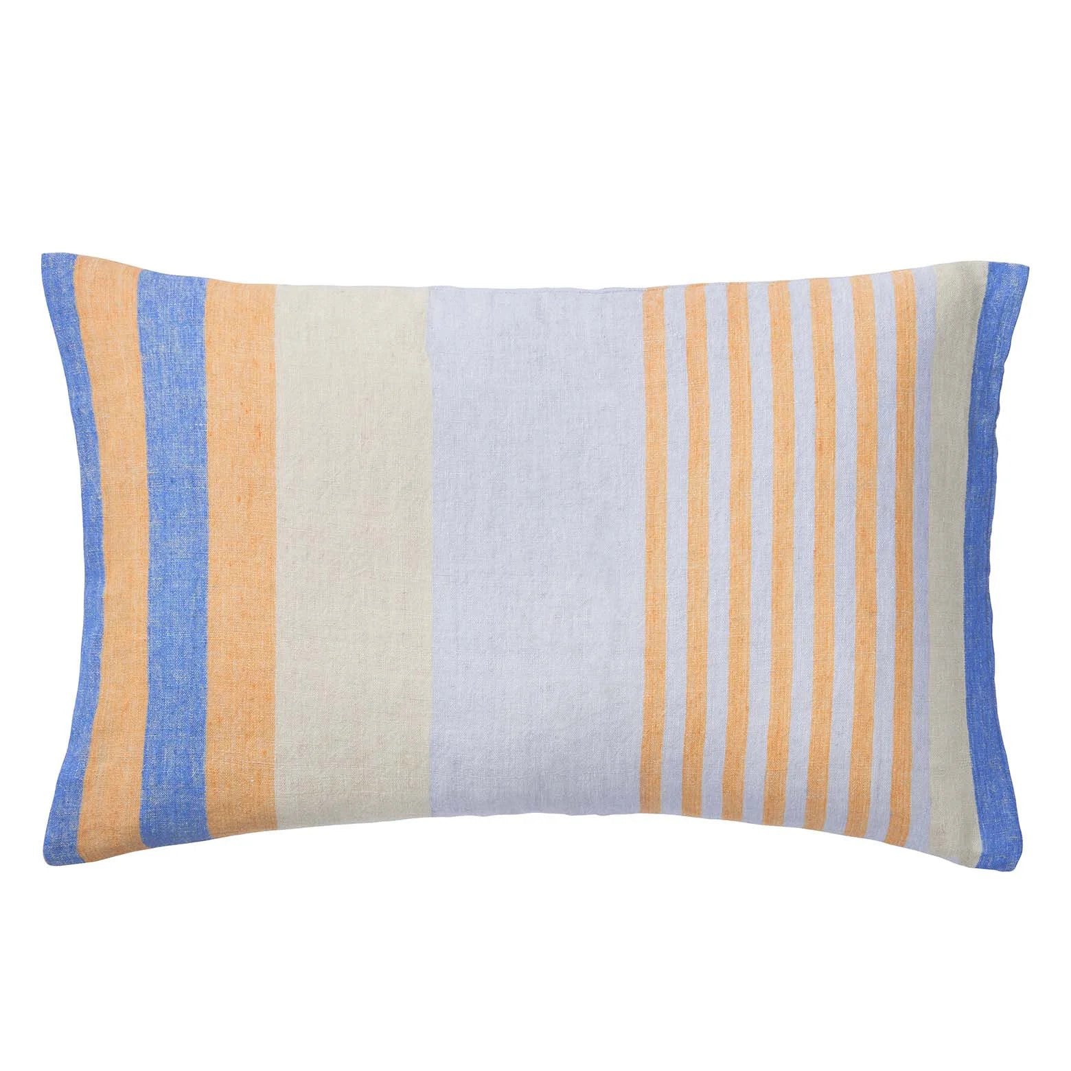 Cozy Living Maggie Striped Linen Cushion SUNSHINE