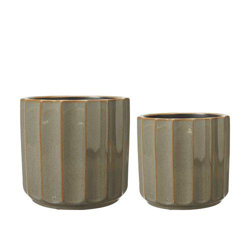 Wikholm Lou Pot Green-Grey Set of 2