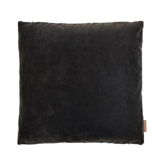 Cozy Living Velvet Soft Coal Black Cushion