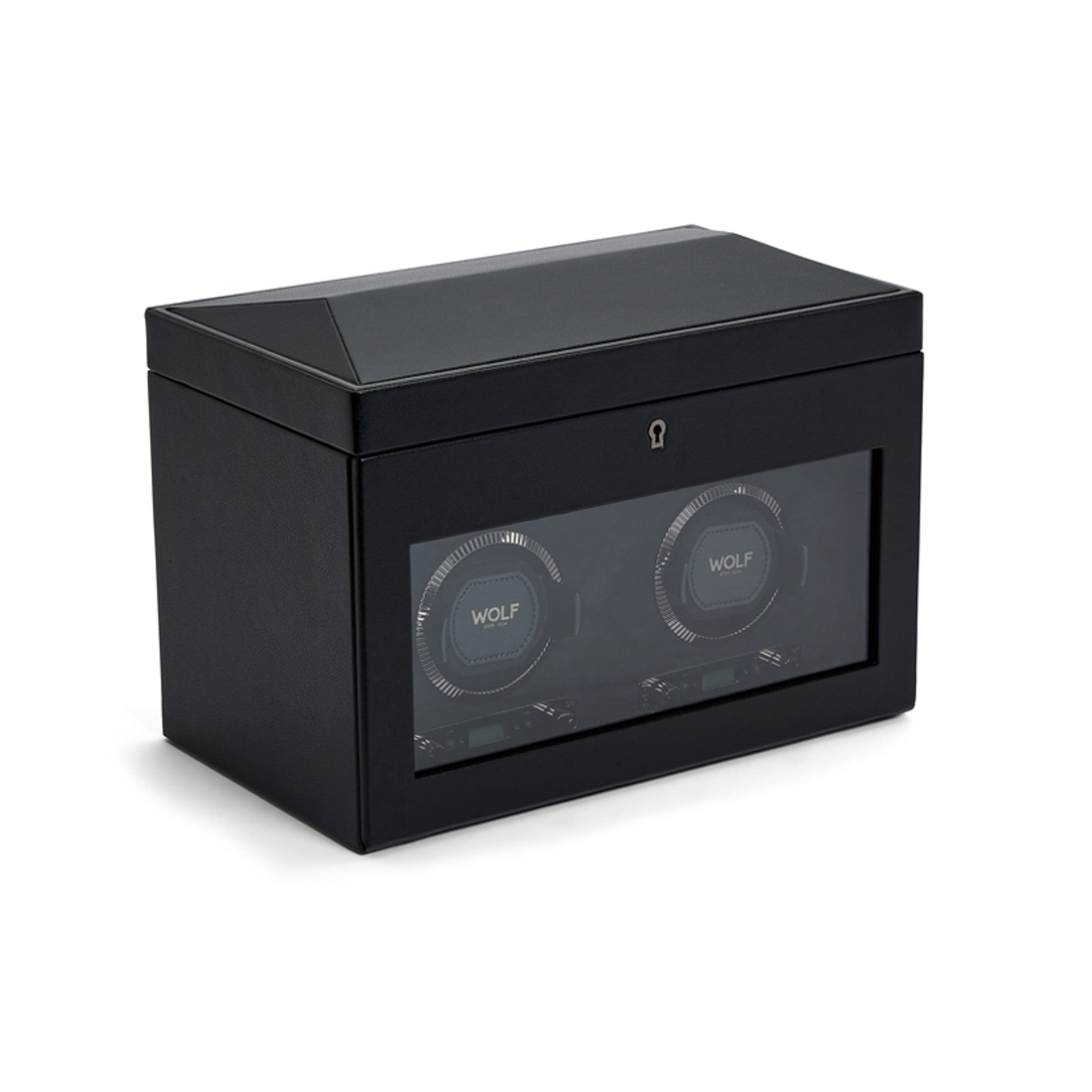 WOLF British Racing Double Watch Winder with Storage
