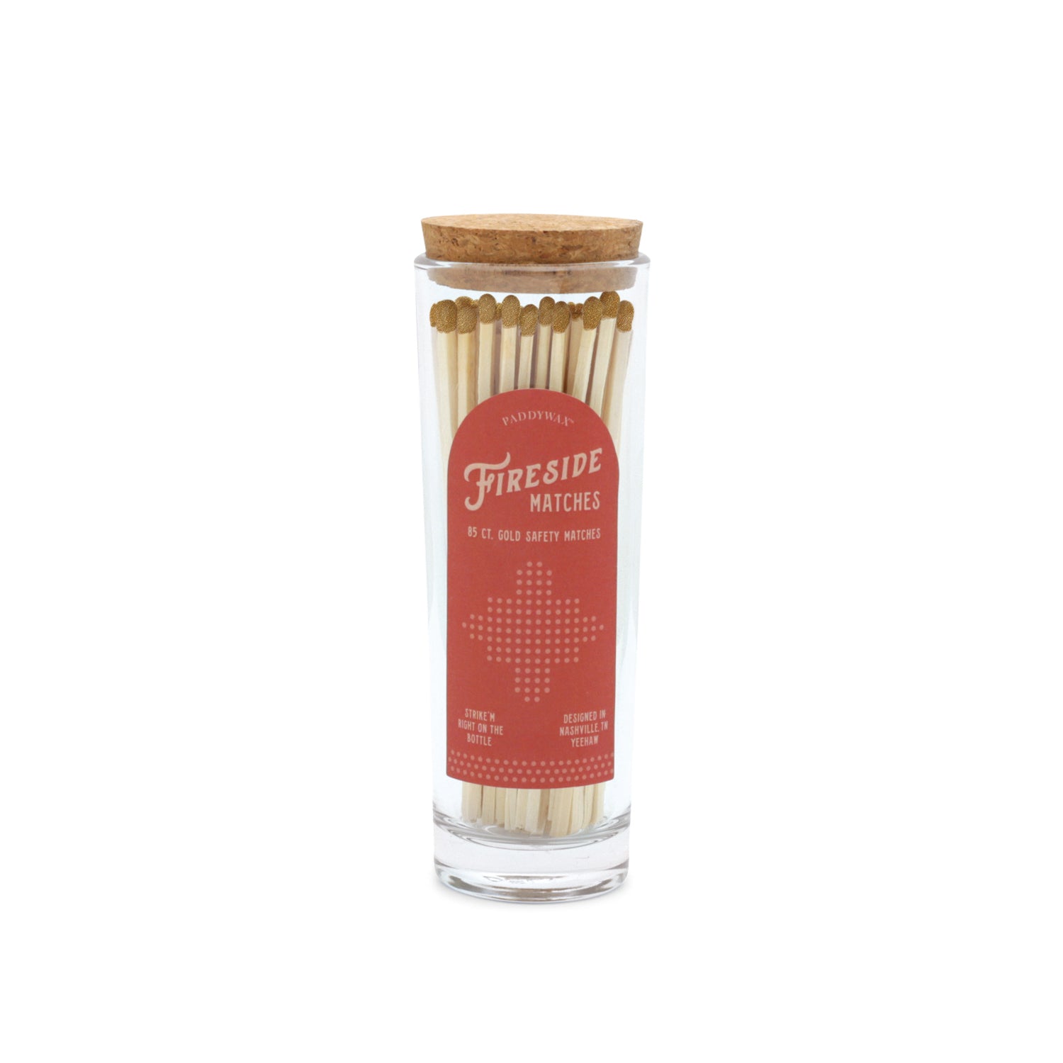 Designworks/Paddywax Fireside Tall Safety Matches - Red/Gold Tip