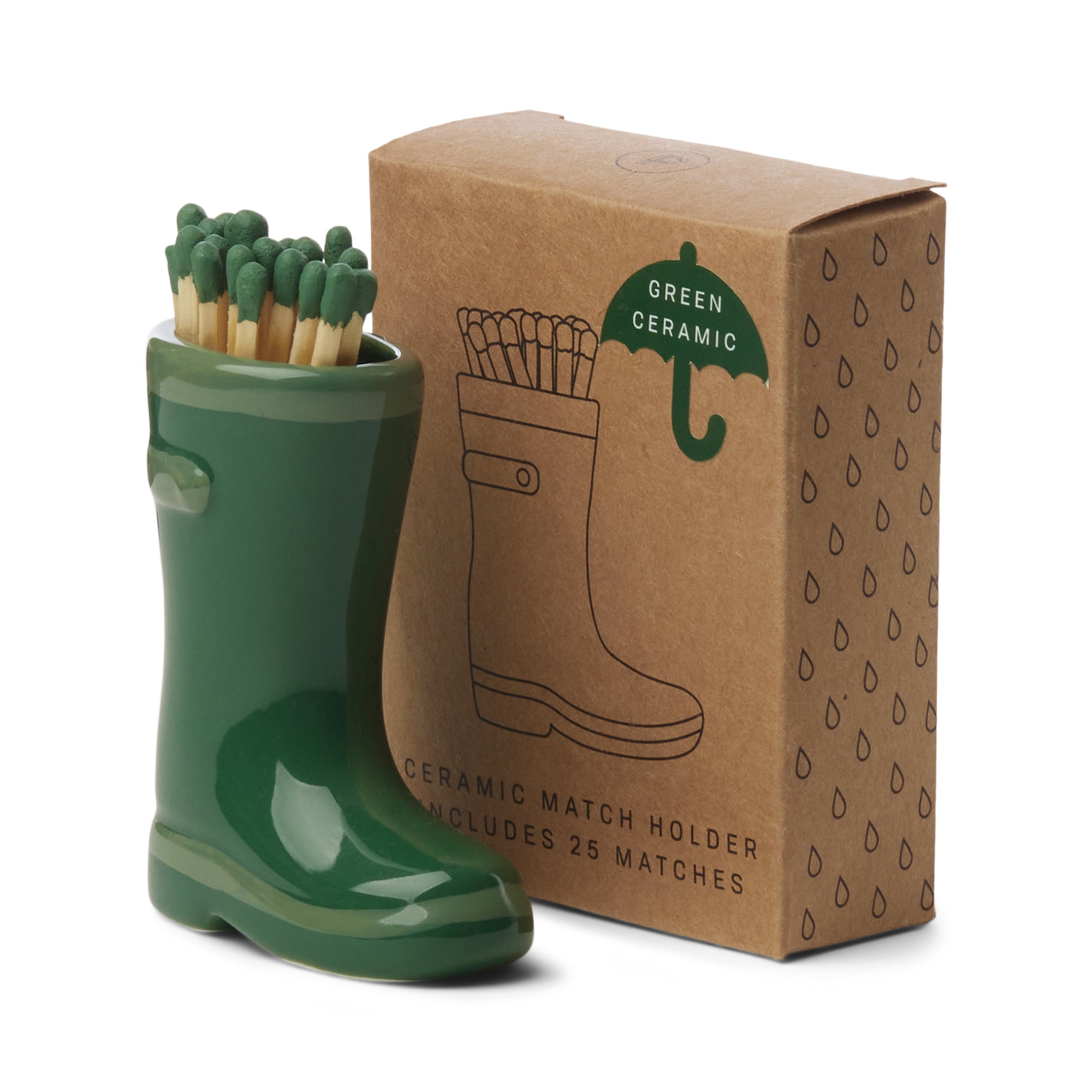 Designworks Wellington Boot Matches Holder with 25 Matches