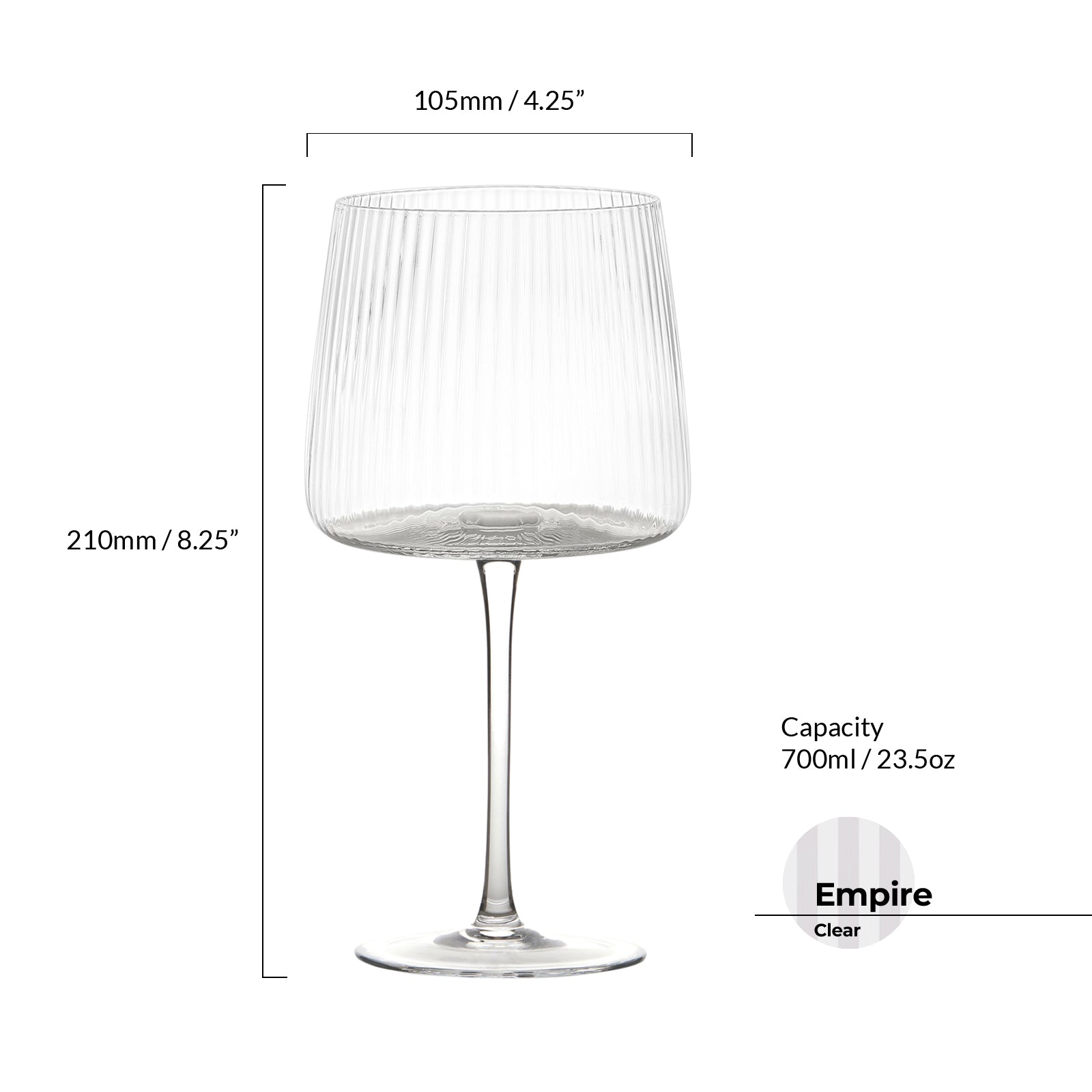 DRH Set of 2 Empire Gin Glasses