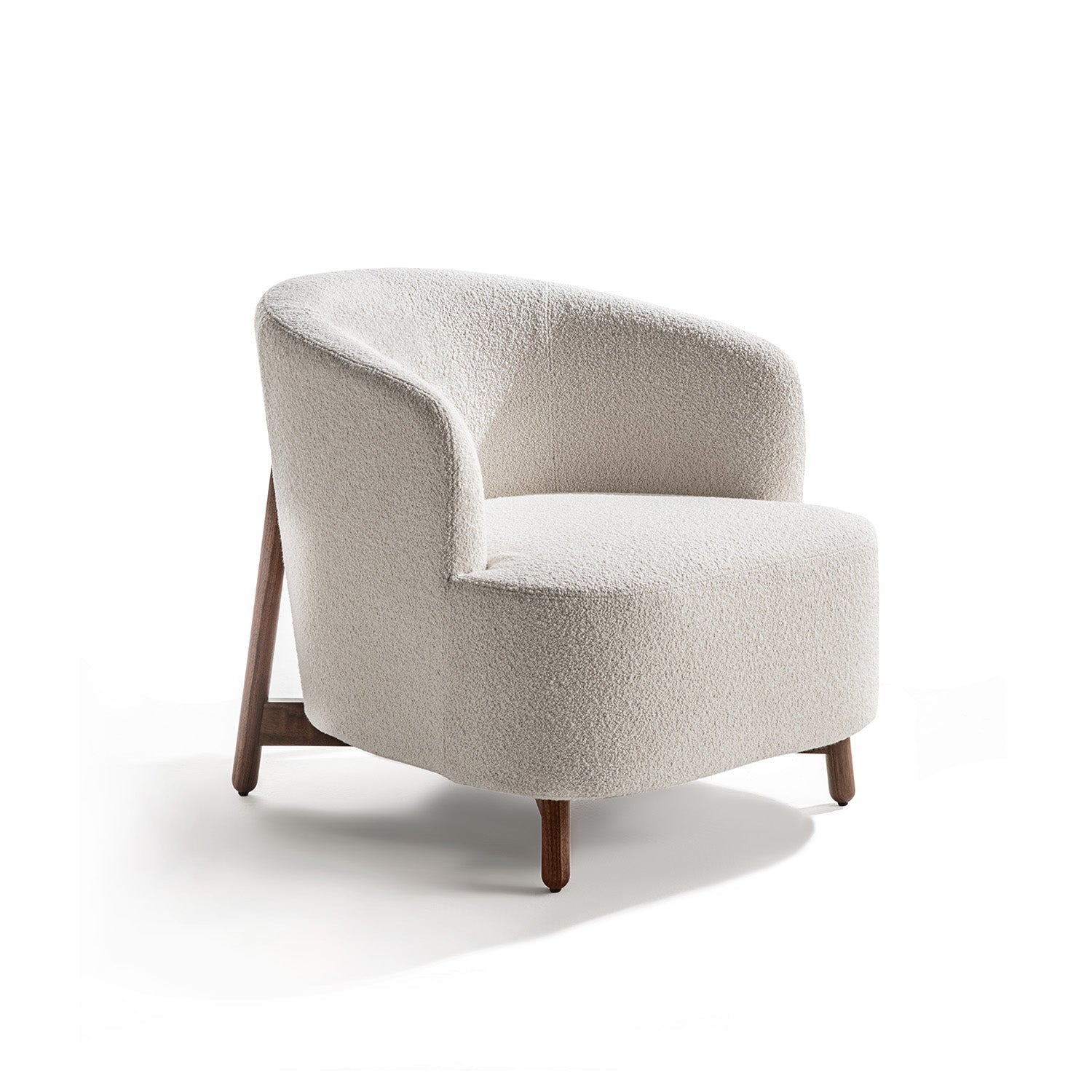 White textured armchair on a white background