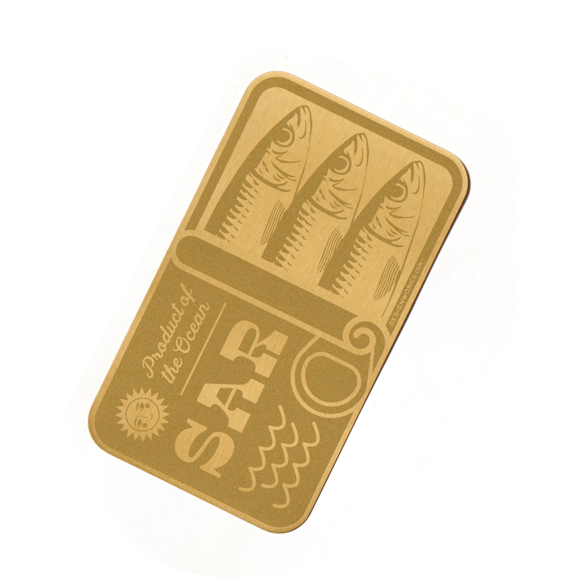 Designworks Sardines Brass Bookmark