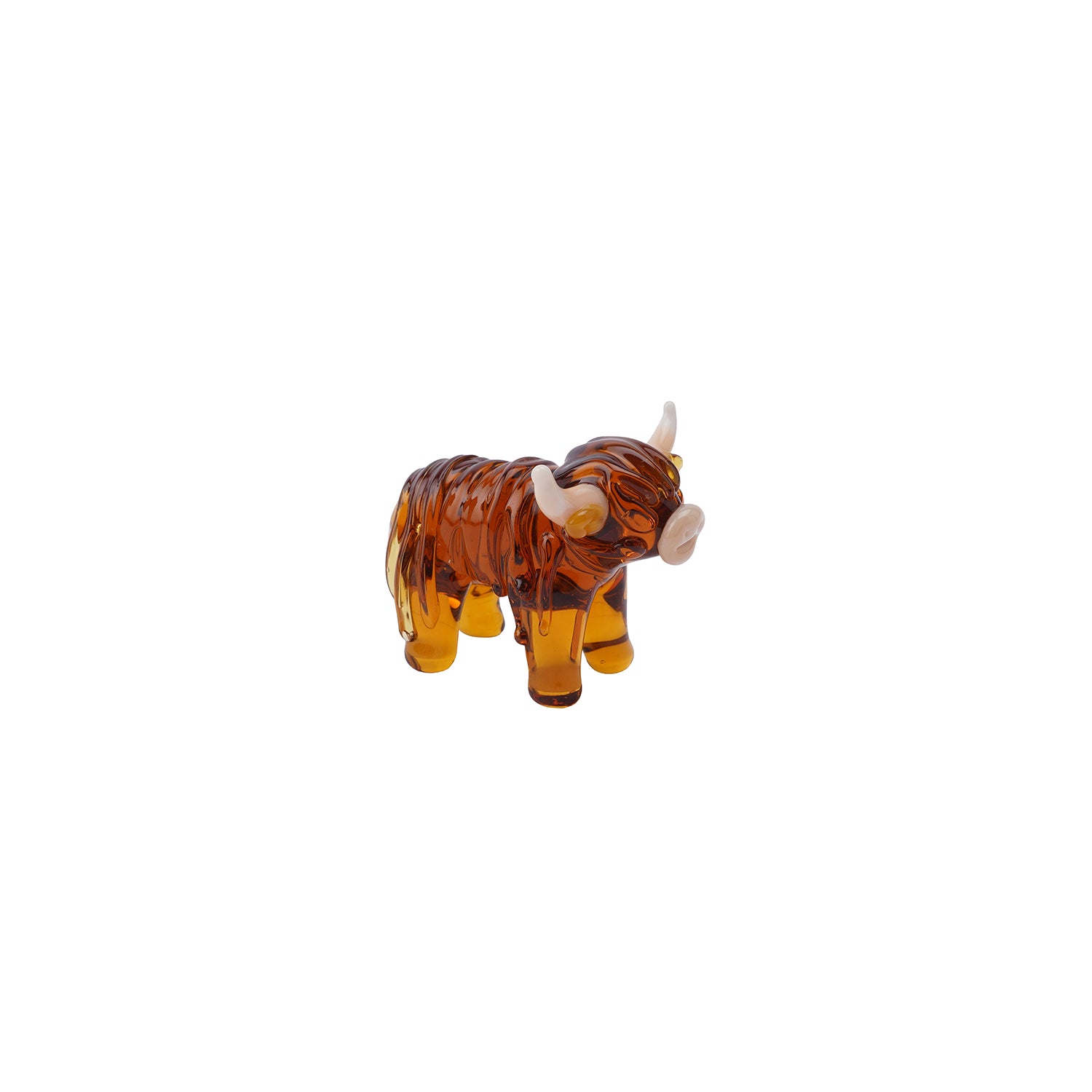 CGB Giftware Glass Highland Cow Figurine