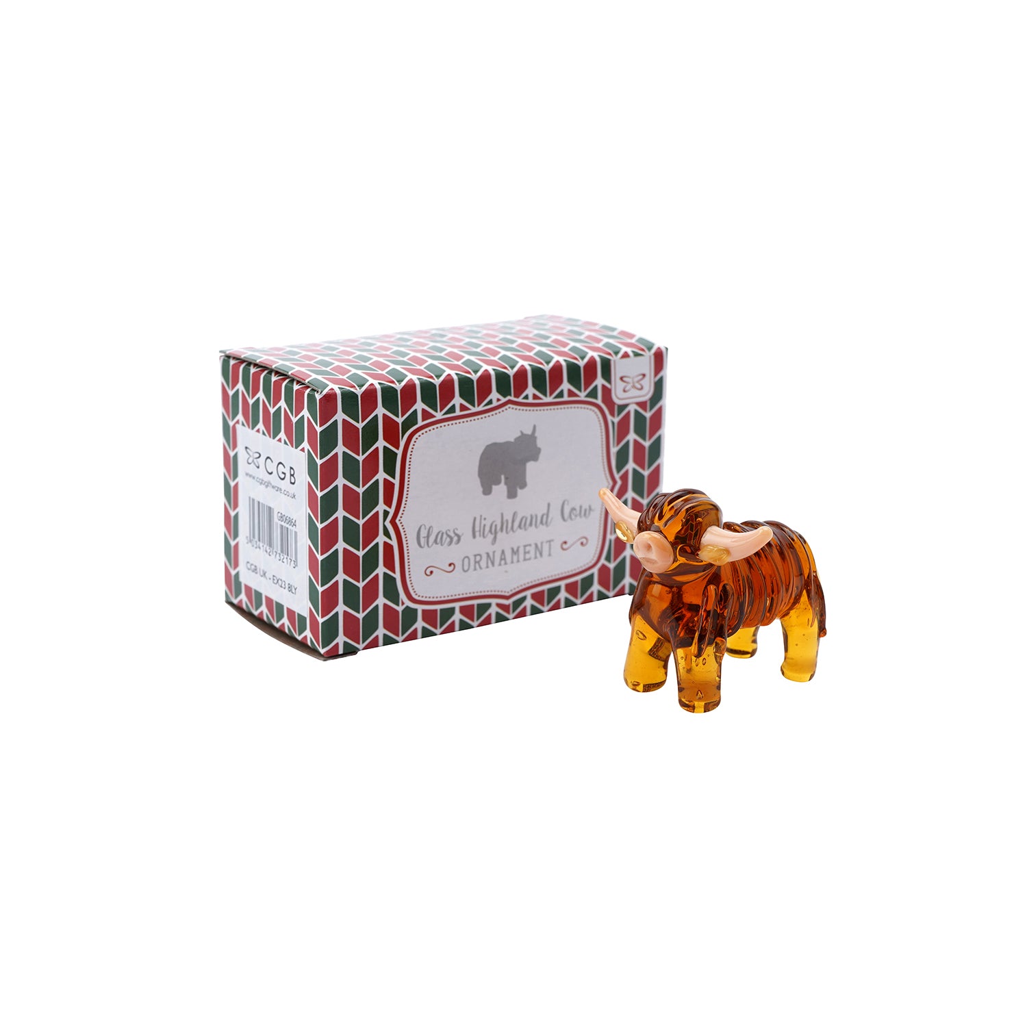 CGB Giftware Glass Highland Cow Figurine