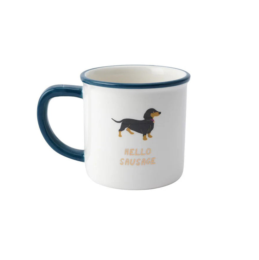 CGB Giftware Top Dog 'Hello Sausage' Ceramic Mug