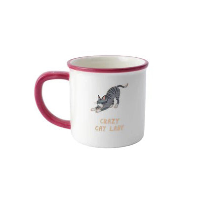 CGB Giftware Cool Cat 'Crazy Cat Lady' Ceramic Mug