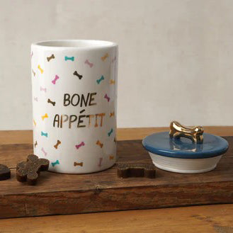 CGB Giftware Top Dog 'Bone Appetit' Ceramic Treat Jar