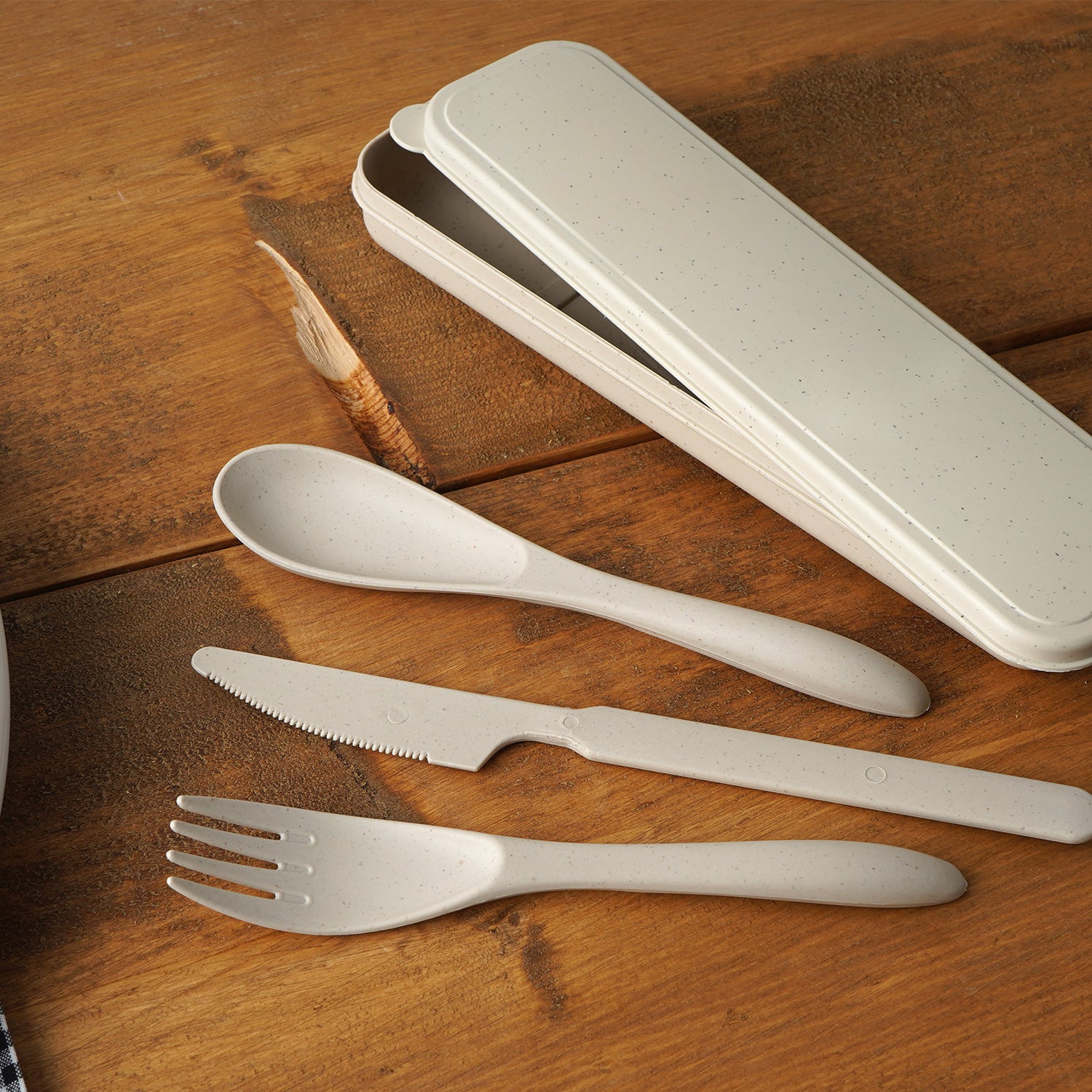 CGB Giftware Loft Cream Wheat Travel Cutlery Set