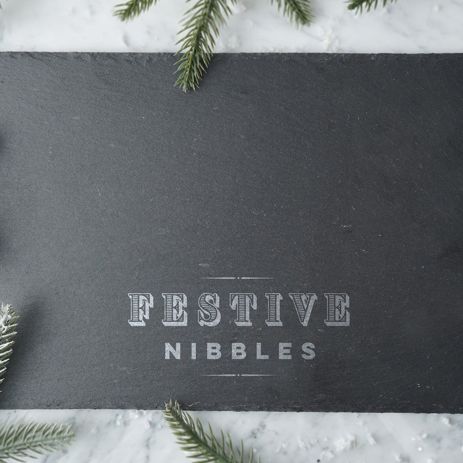 CGB Giftware Festive Nibbles Rectangular Slate Serving Board