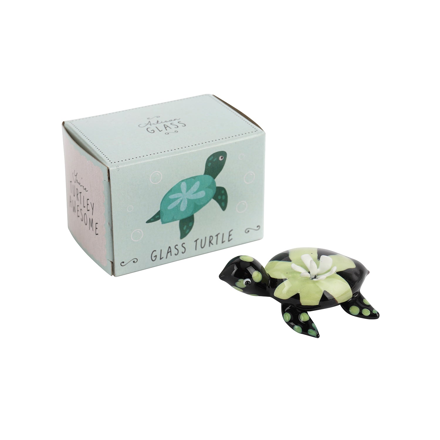 CGB Giftware Artisan Glass Green Turtle
