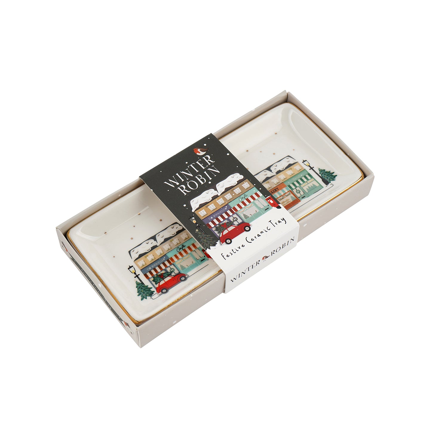 CGB Giftware Winter Christmas Ceramic Tray