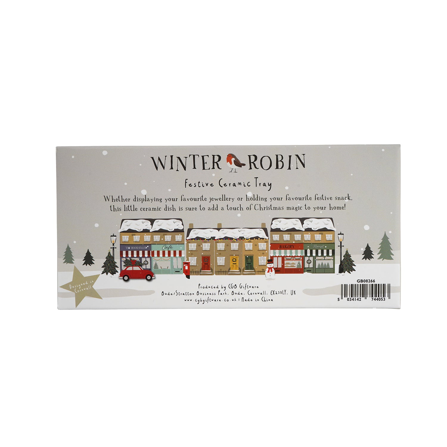 CGB Giftware Winter Christmas Ceramic Tray