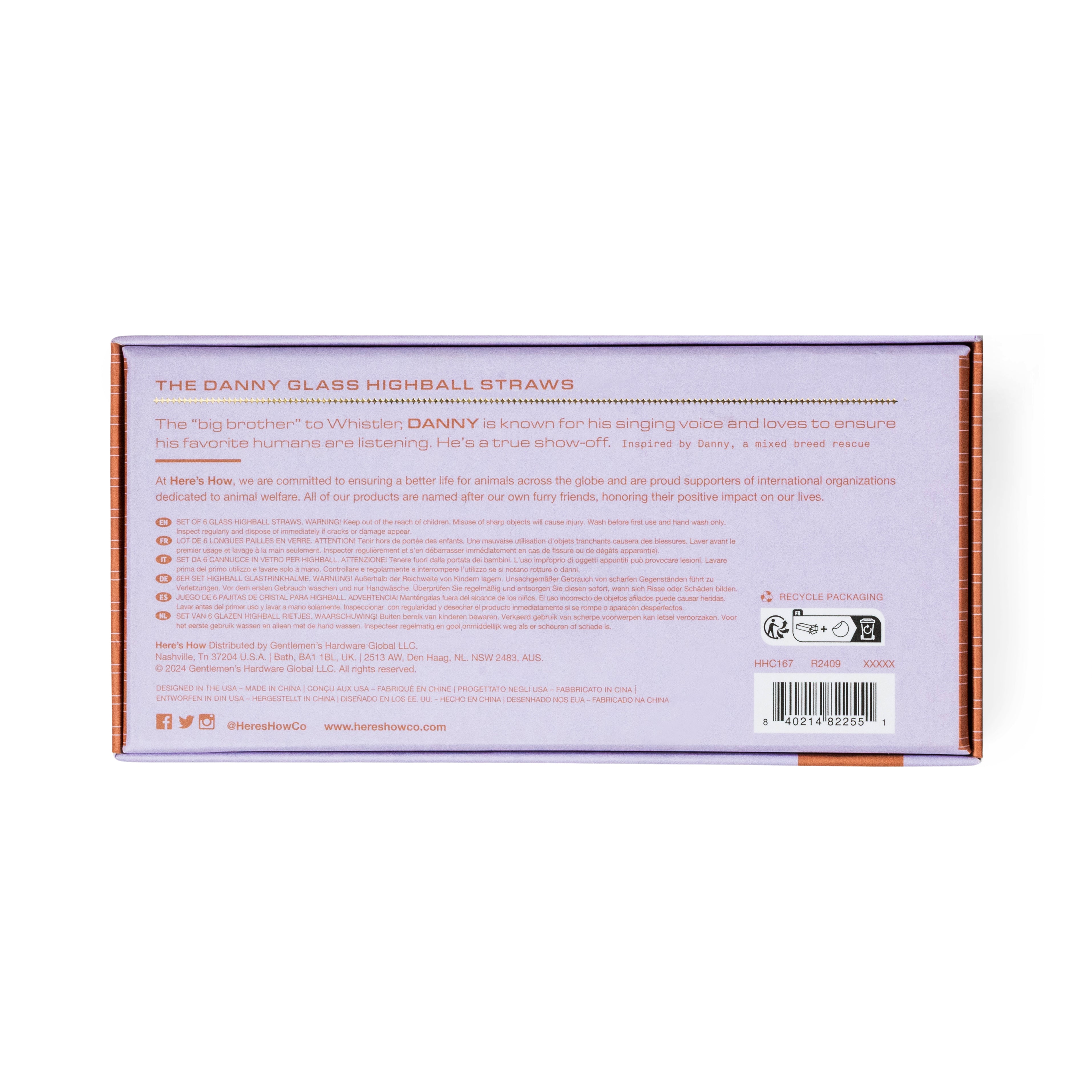 Back of a product packaging with text and branding on a white background