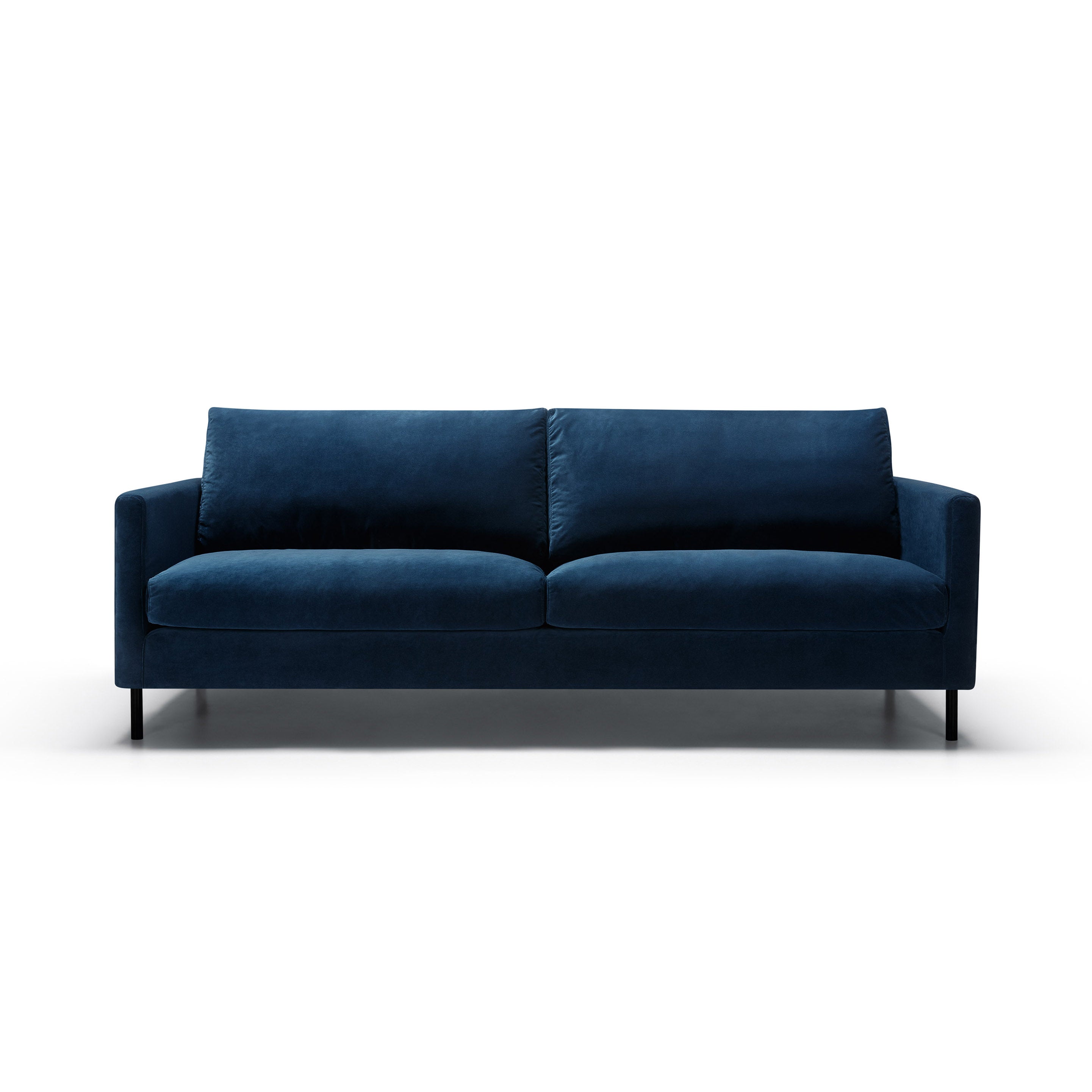Blue sofa on a white background