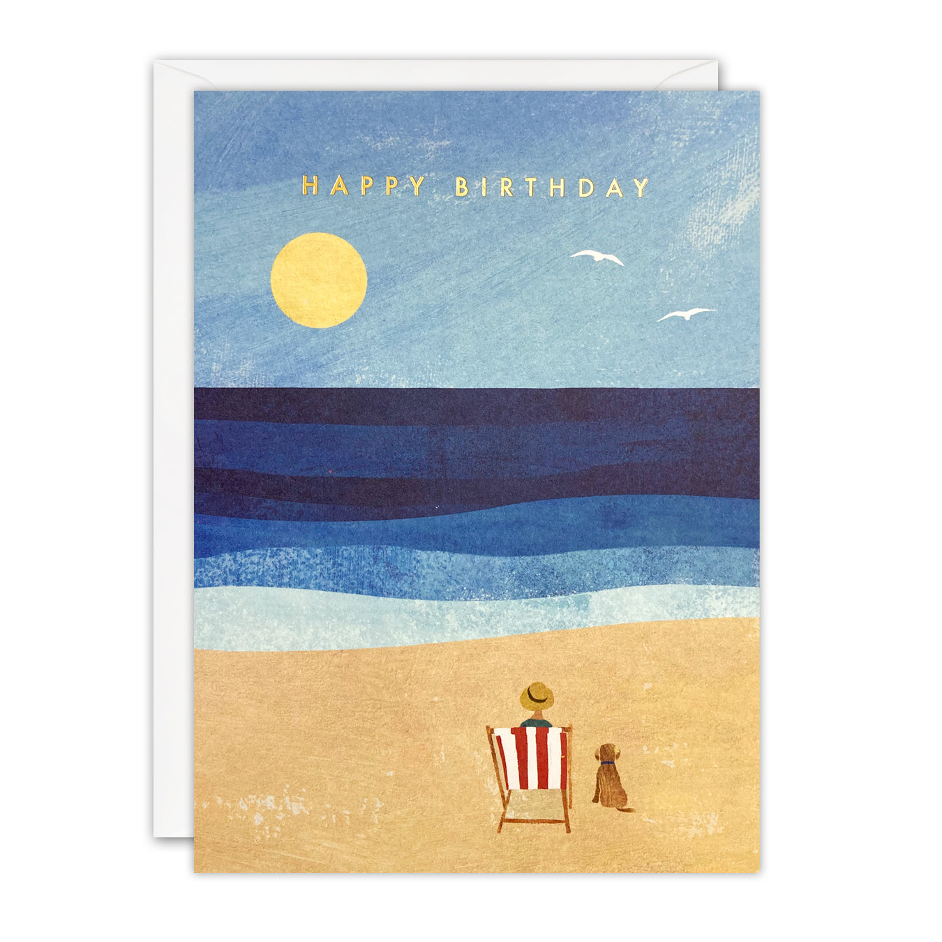Dog and Deckchair Birthday Offshore Card
