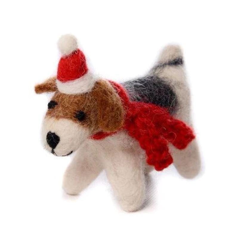 Amica Fox Terrier with Hat & Scarf