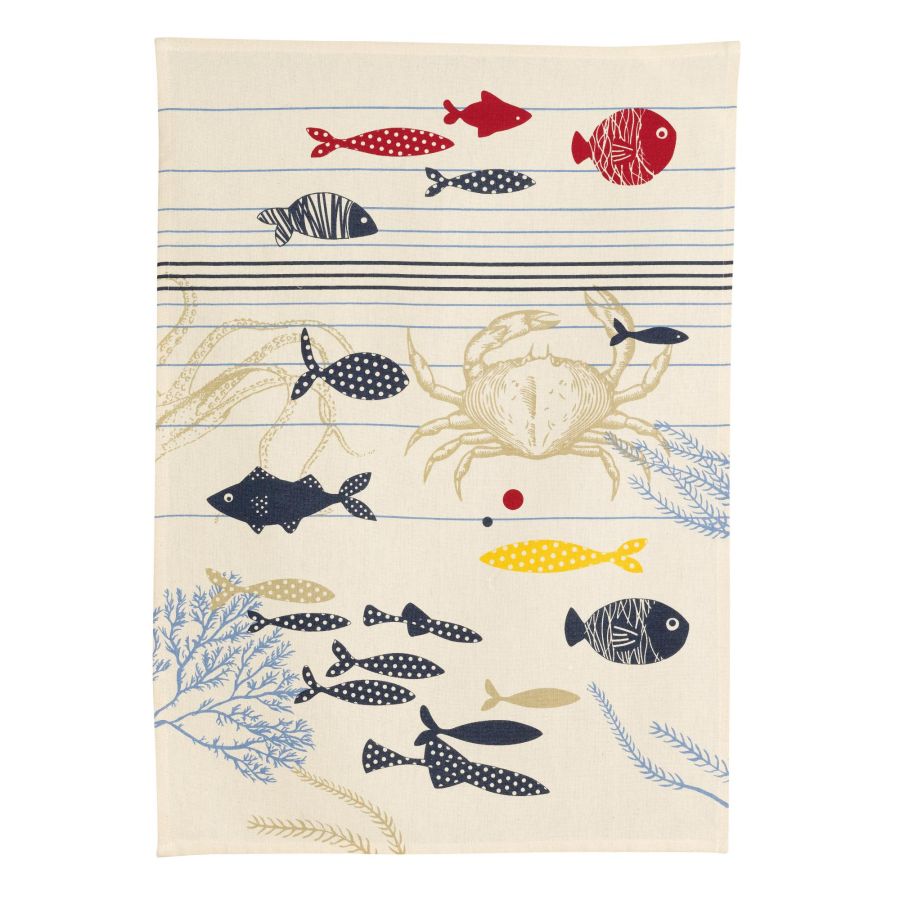 Ocean Kitchen Towel - Ecru