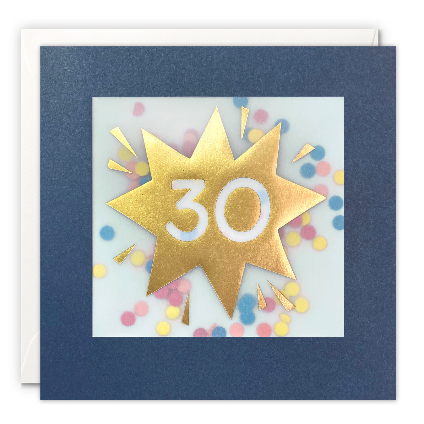 Age 30 Gold Paper Shakies Card