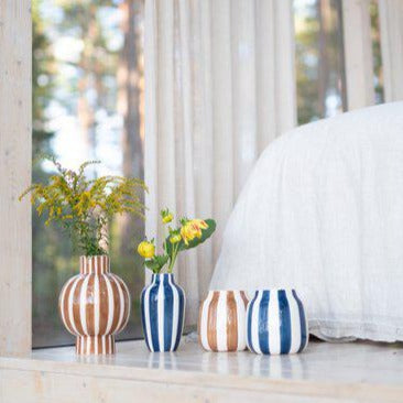 Wikholm Rubi Vase  H15cm White/Blue