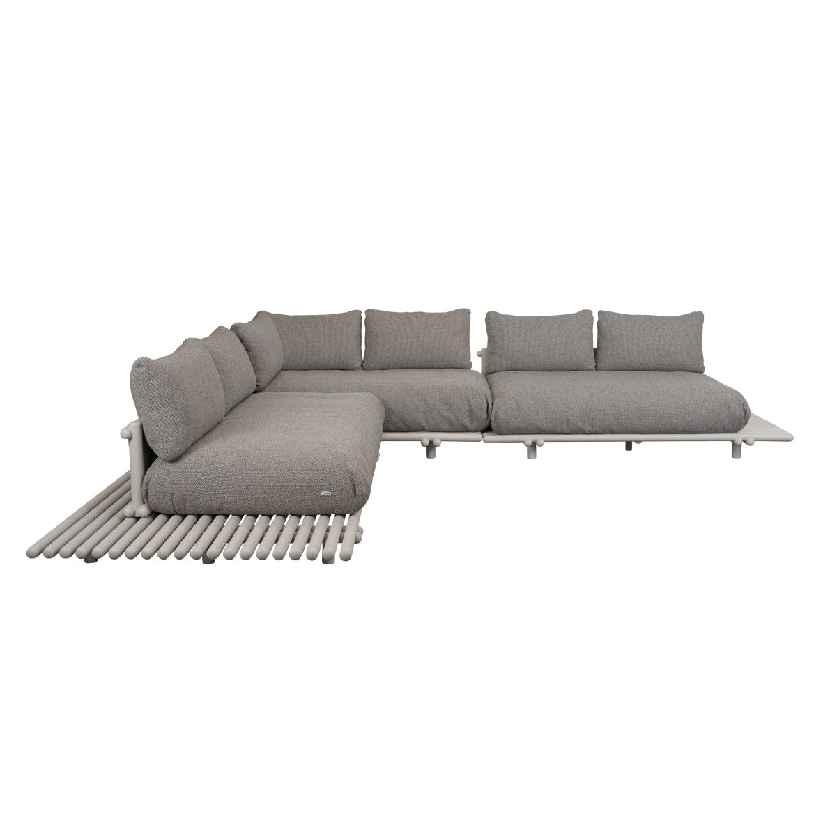 Brown sectional sofa on a white background