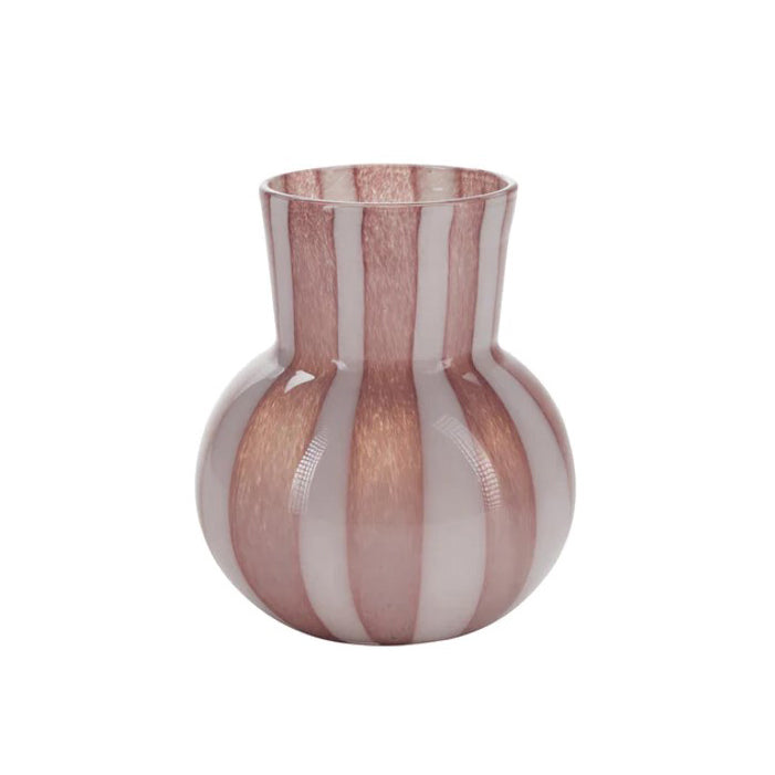 Bahne Candy Glass Vase Old Rose/White