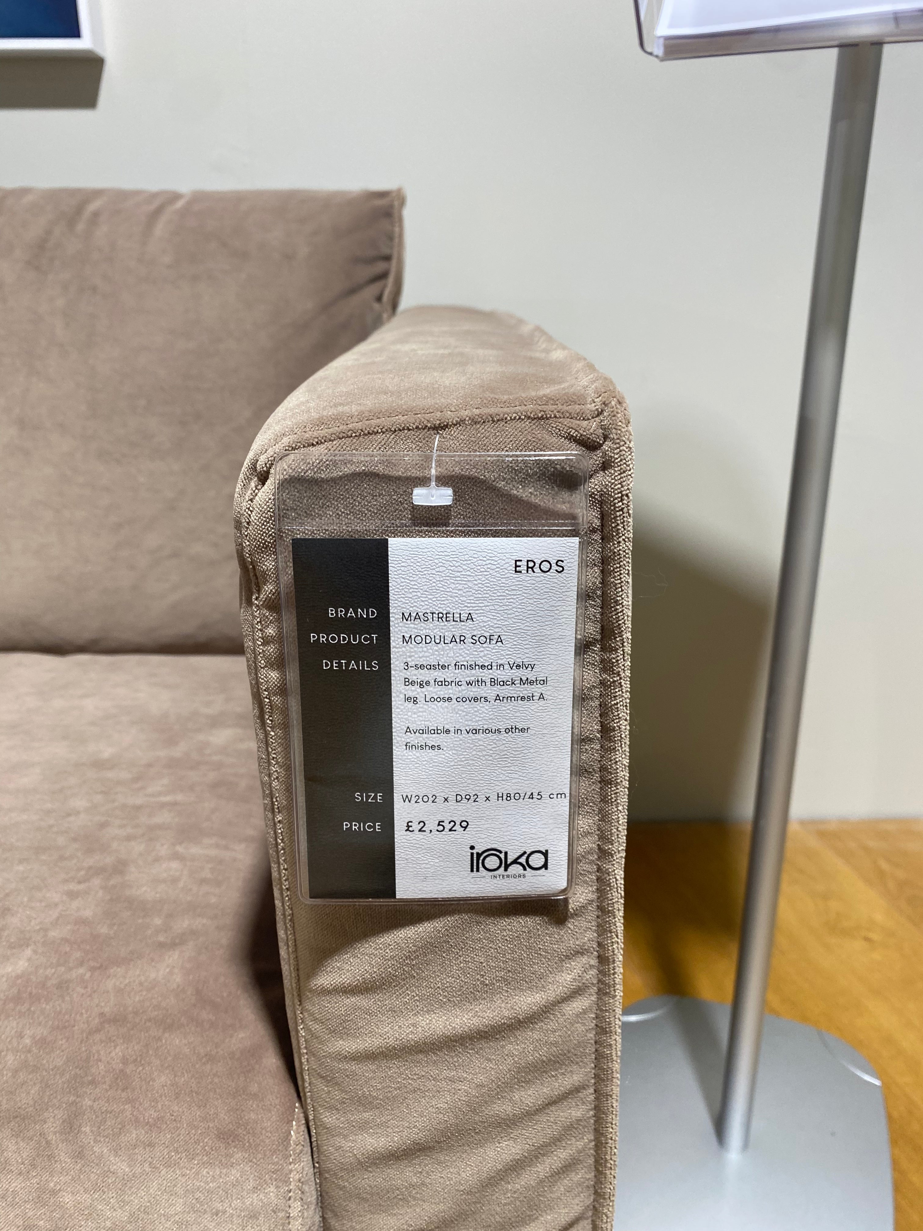 Ex Display Mastrella Eros 3 Seater Sofa