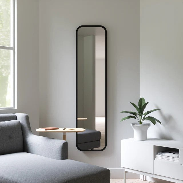 Umbra Hub Black Leaning Mirror