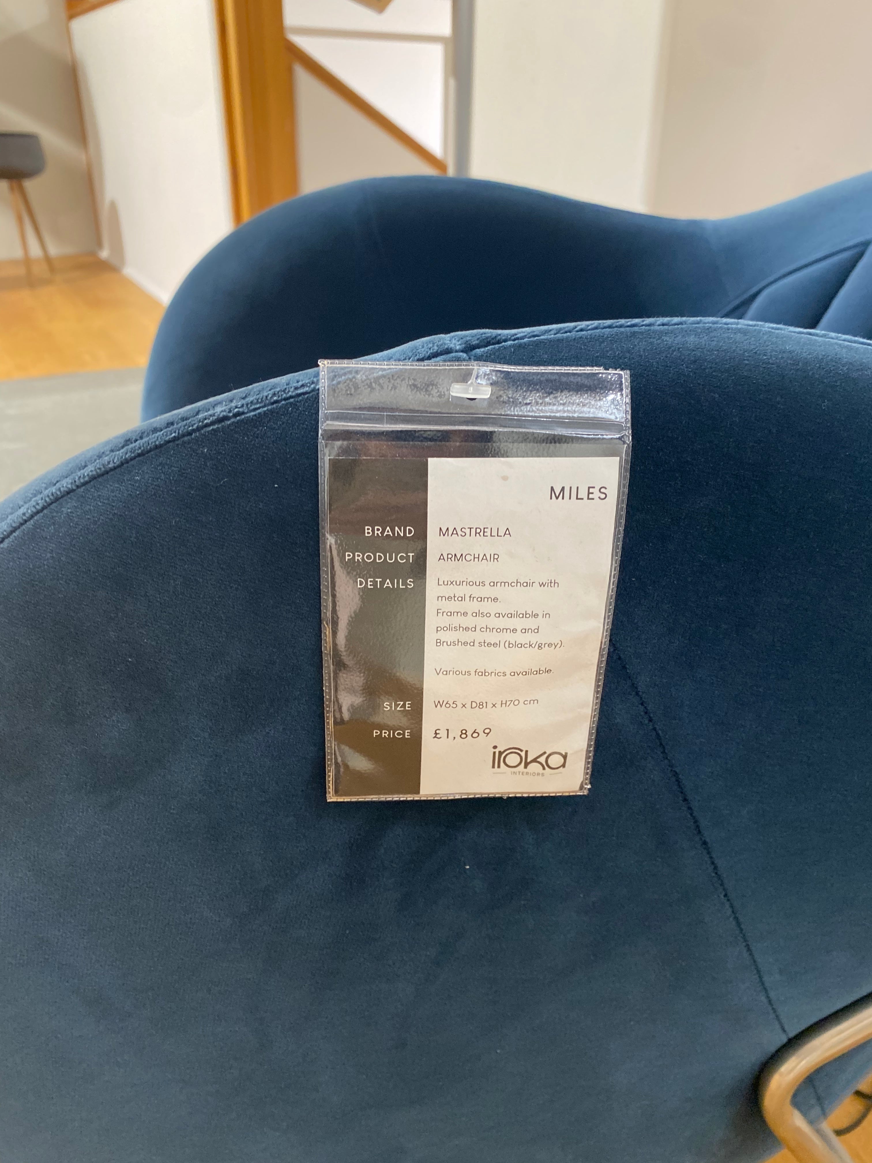 Ex Display Mastrella Miles Armchair